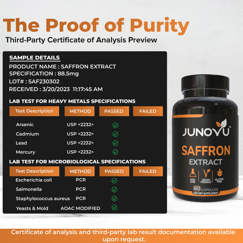 Load image into Gallery viewer, GMP certified Saffron Extract - Third-party tested for purity and quality assurance