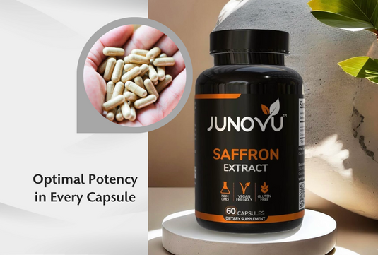 JUNOVU NATURAL SUPPLEMENTS, YOUR VITALITY UPLIFTED, JUNOVU SAFFRON EXTRACT