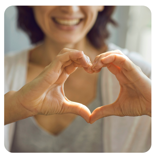 MOOD ENHANCER ICON JUNOVU WOMAN HEART SHAPE WITH HANDS